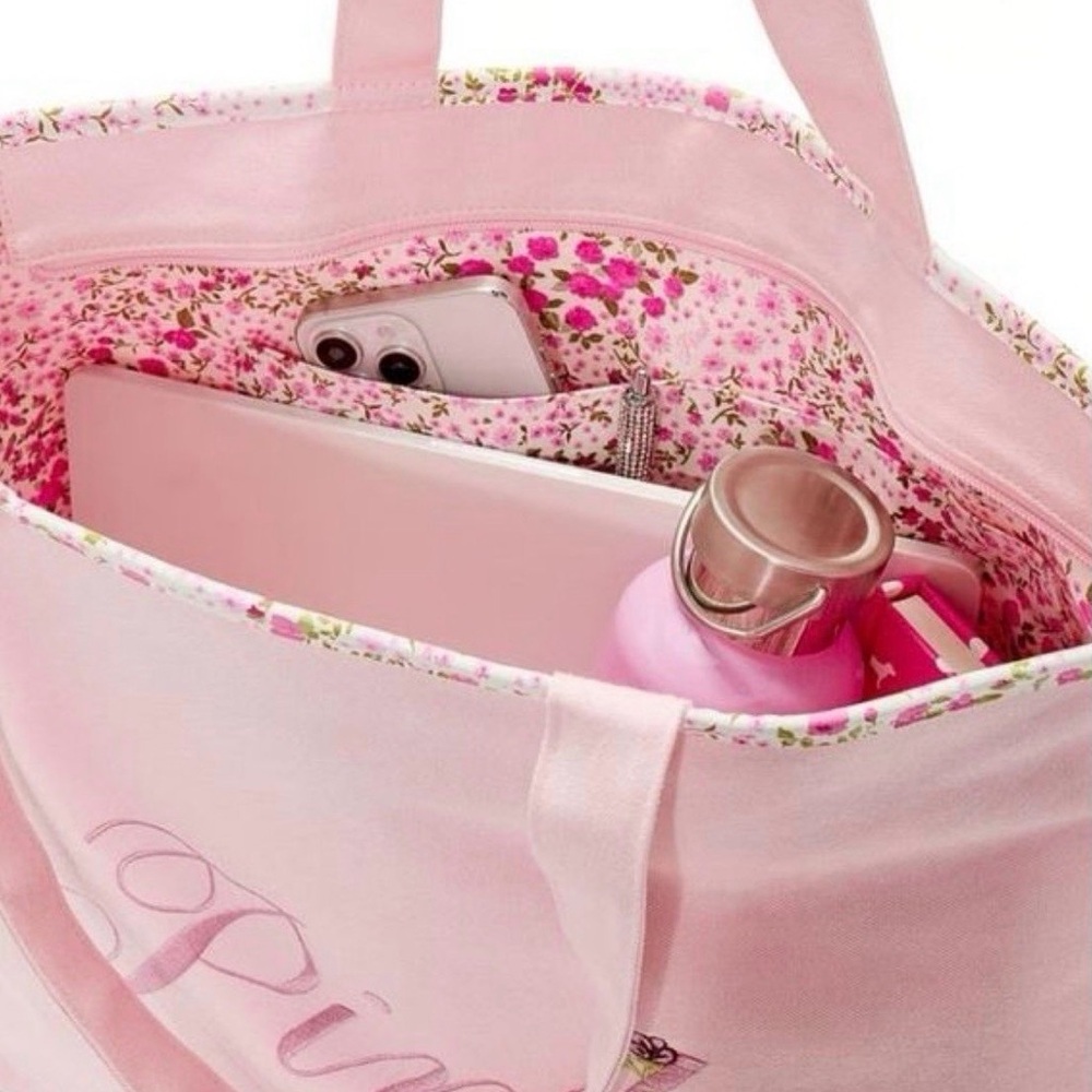 Victoria's Secret Pink Floral Tote Bag